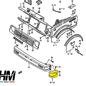 COPPIA CANTONALI PARAURTI ANTERIORE SUZUKI SAMURAI ED SJ - immagine 4