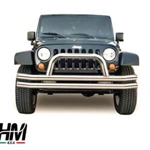 PARAURTI ANTERIORE A DOPPIO TUBO CON ARCO JEEP WRANGLER TJ - immagine 2
